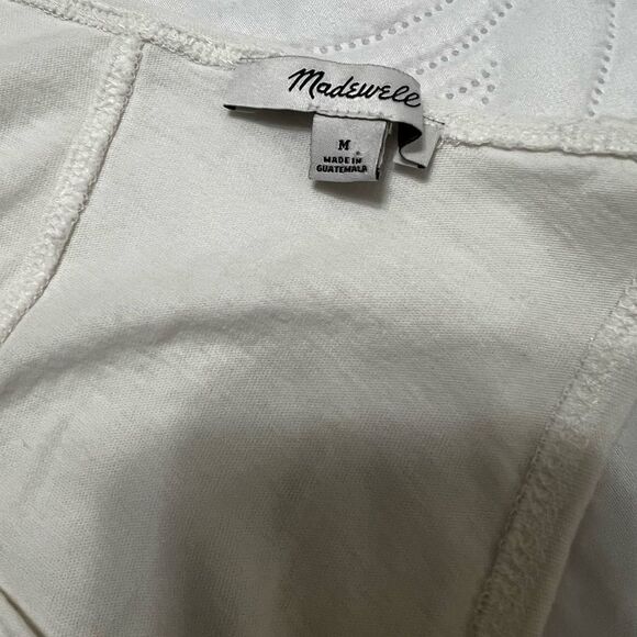 Madewell Softfade Cotton Cover-Up Tank Dress medium cream white - Picture 10 of 13